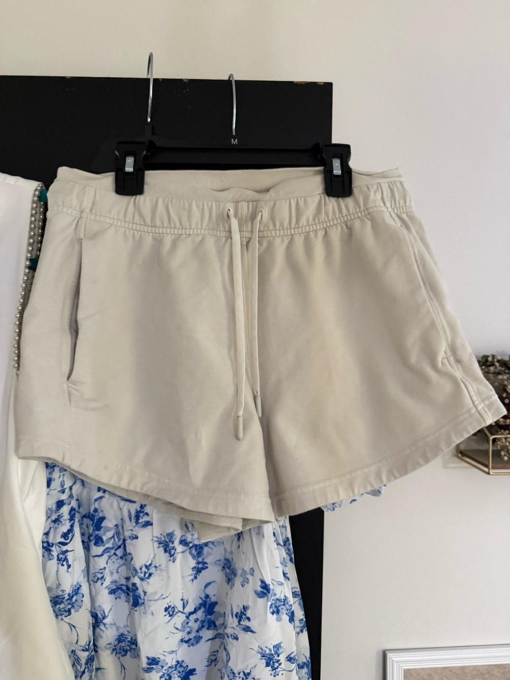 lululemon athletica Cream Drawstring Athletic Shorts